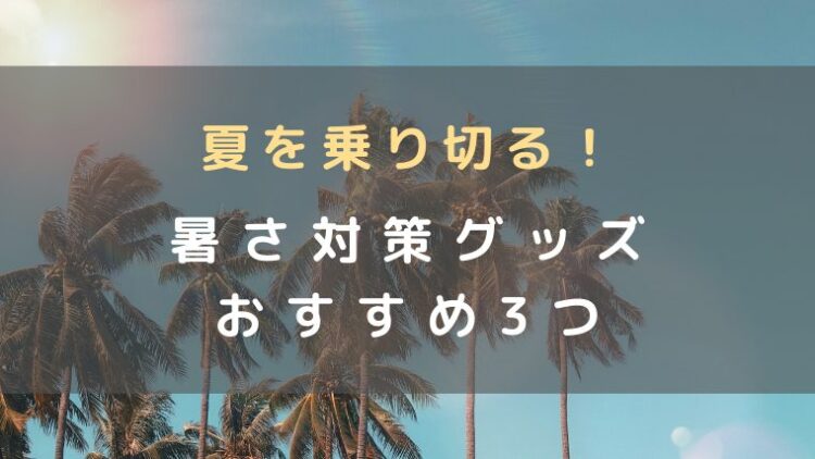 暑さ対策グッズ 夏を乗り切るおすすめアイテム3つ 熱中症予防にも アラサー女子が人生をより楽しむための雑記帳